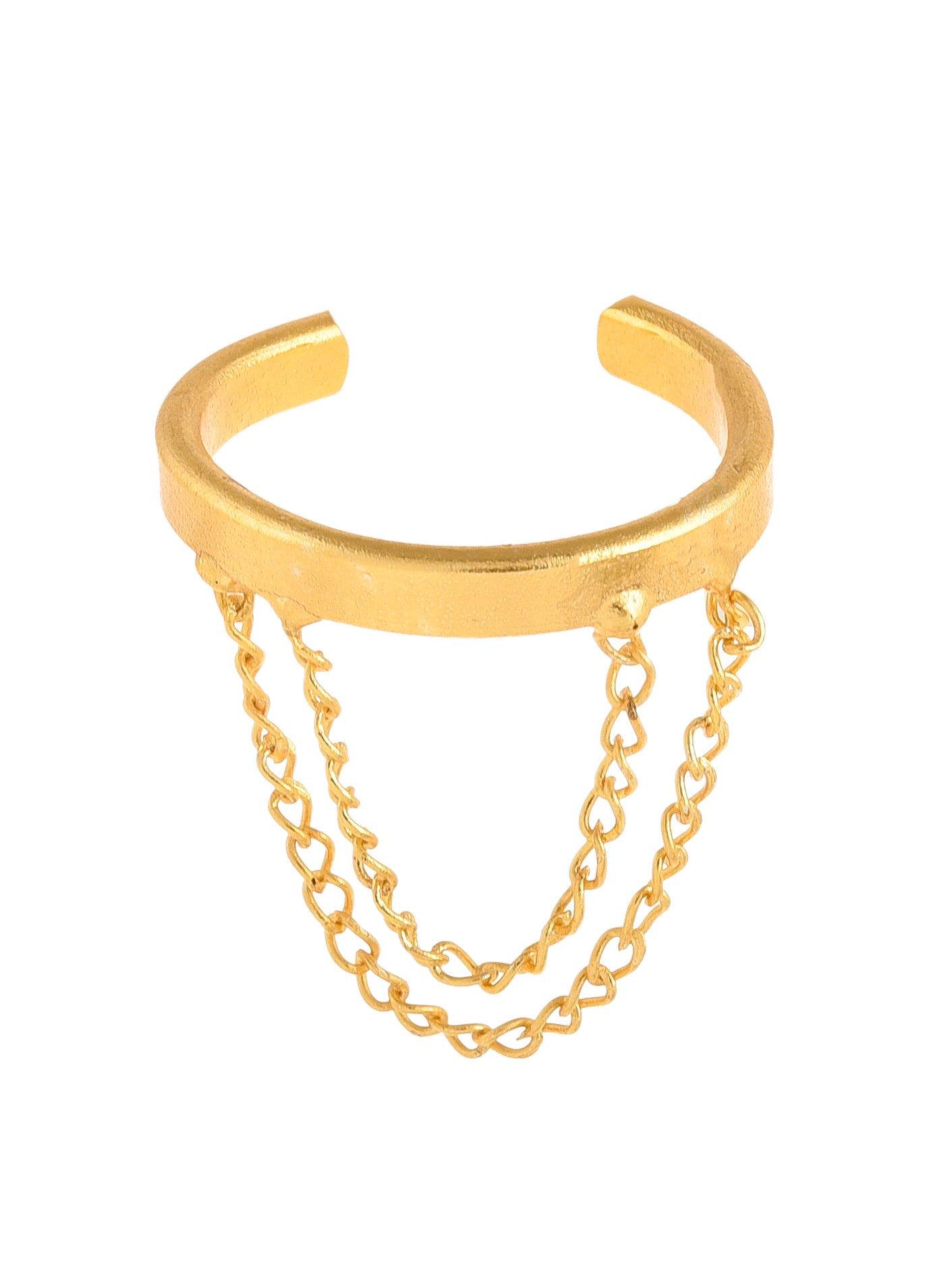 Gold Plated Designer Western Chain Finger Ring