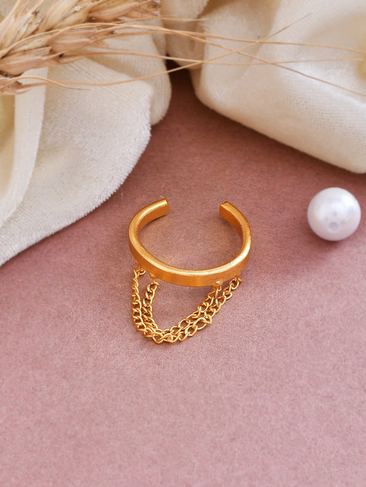 Gold Plated Western Chain Finger Rings for Women Online
