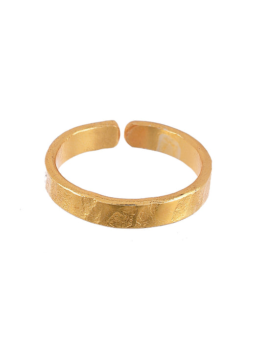 Handmade Gold Plated Flat Finger Rings for Women Online