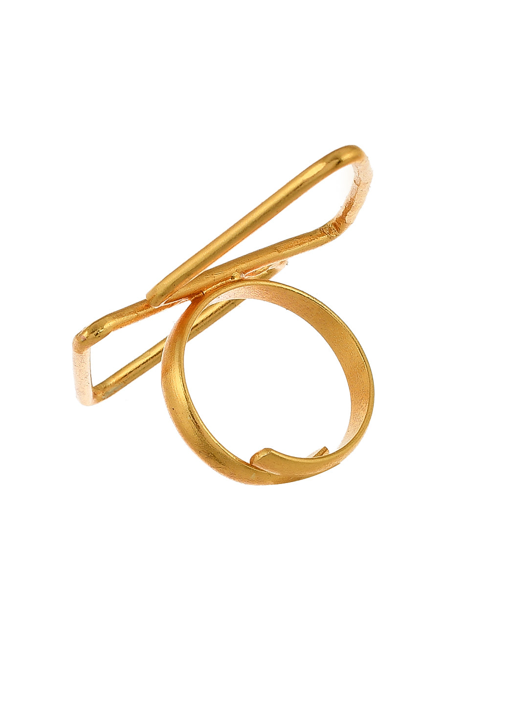Gold Plated Celtic Double Triangle Ring