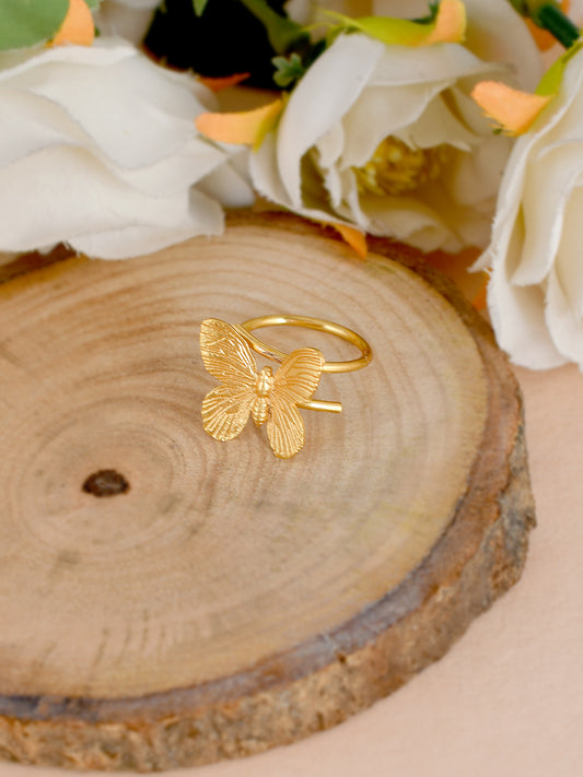 Gold Plated New Life Butterfly Finger Rings for Women Online