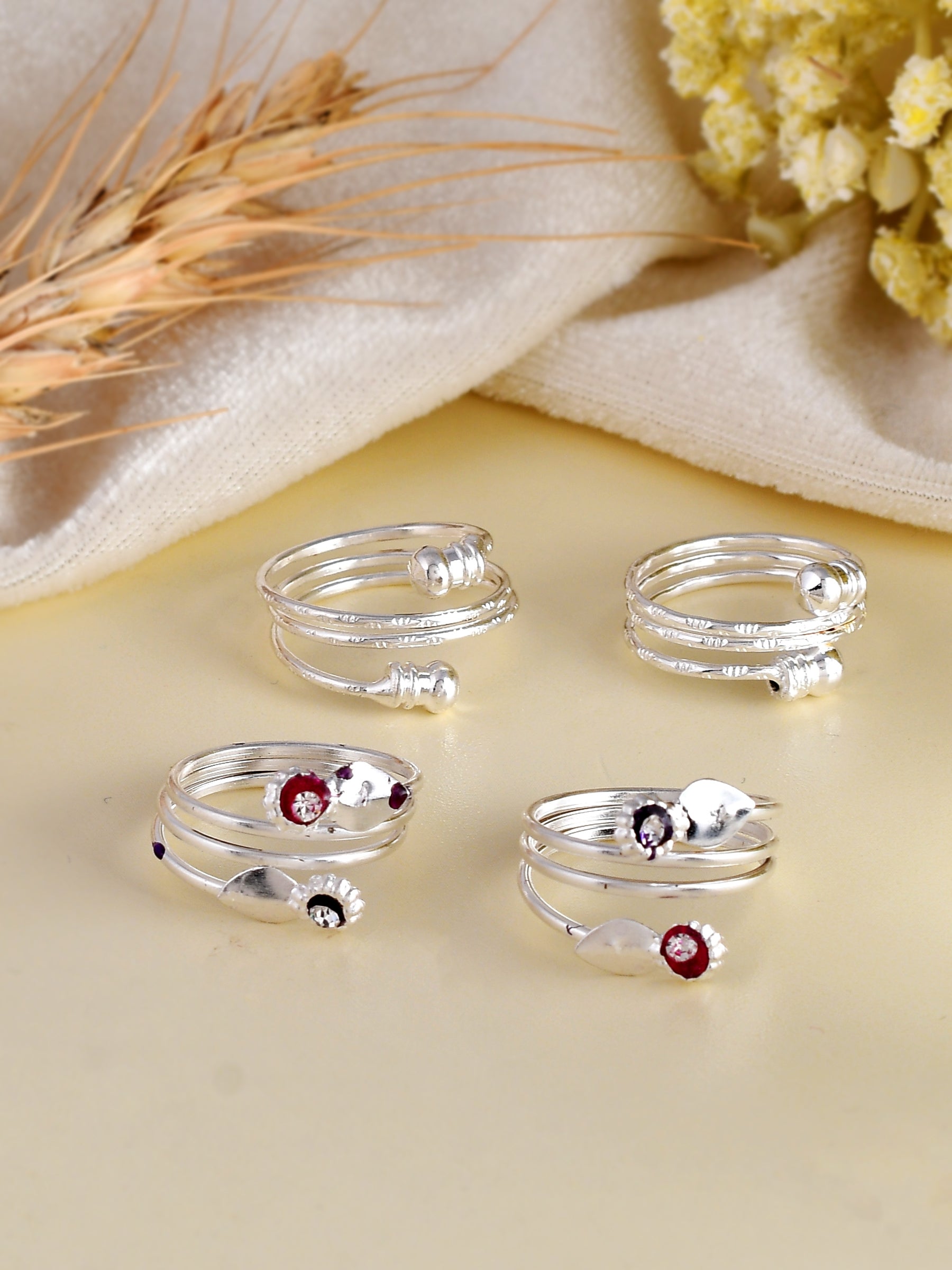 Mettelu Designs Latest Silver Toe Ring Design Set Of Silver