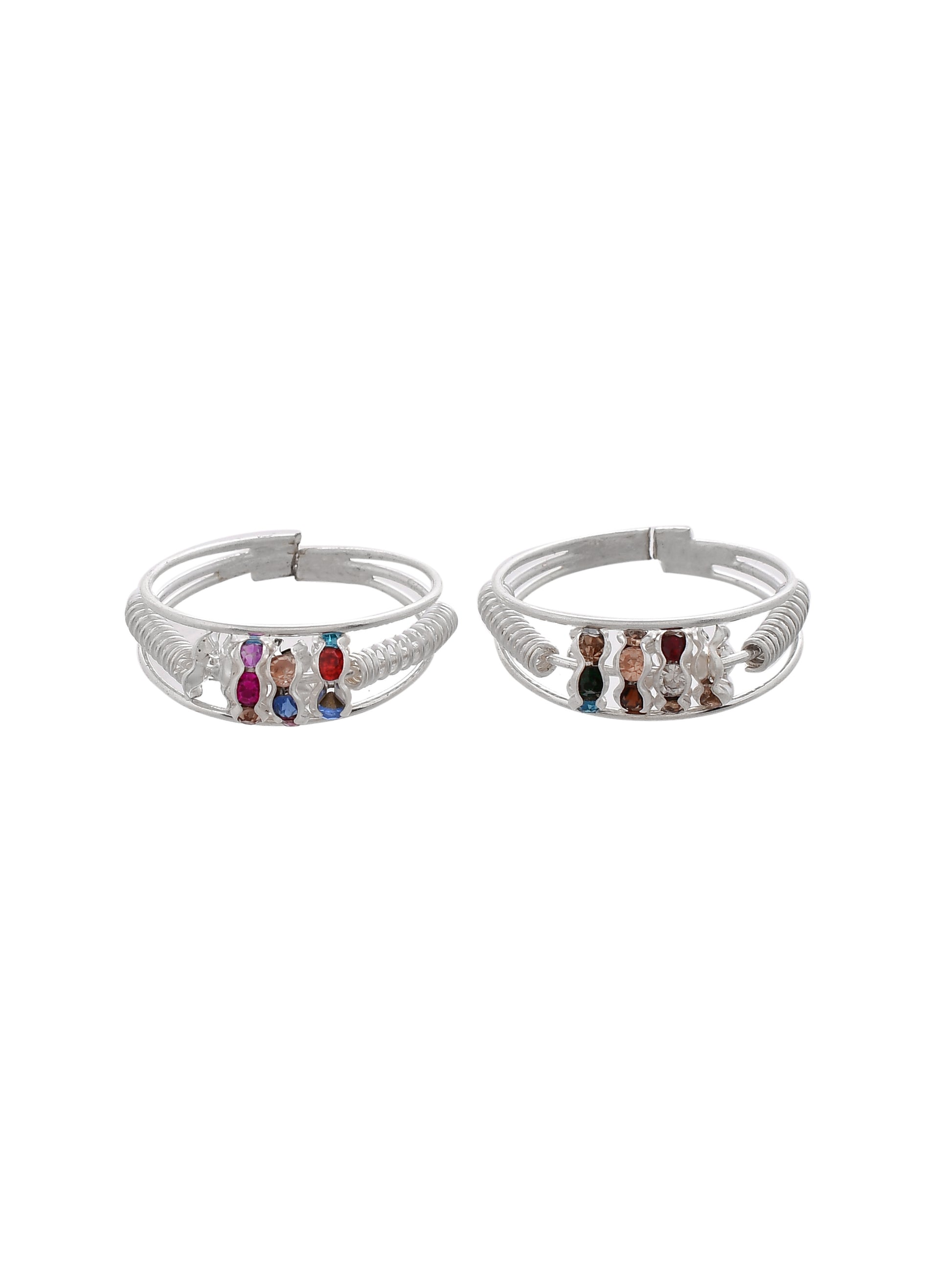 Set of 2 Silver Toe Rings