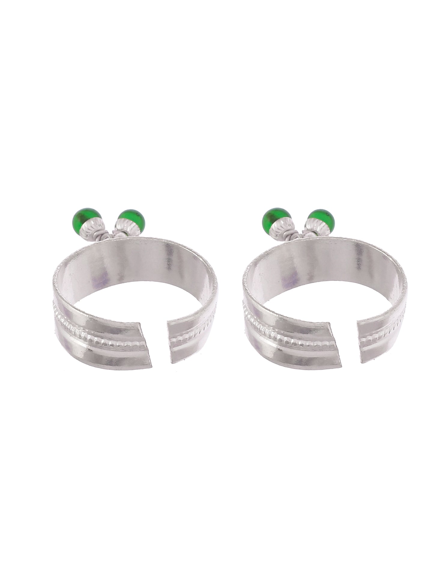 Set of 2 Traditional silver plated Toerings