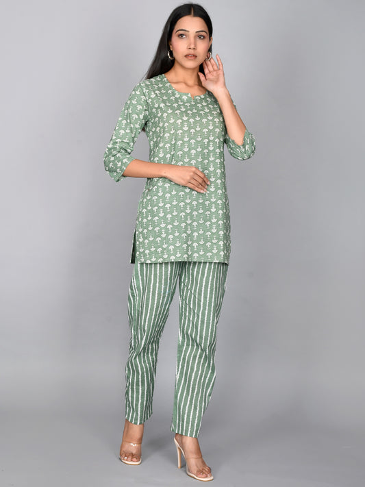 Women Pure Cotton Floral Printed Night Suit for Women & Girls Online