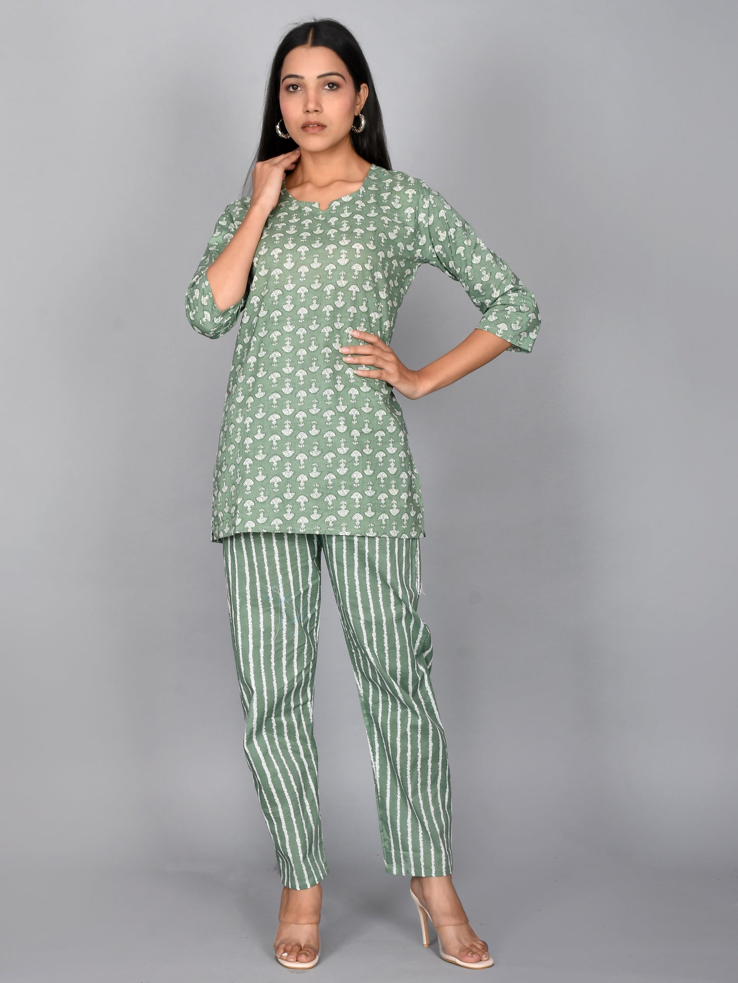 Shop This night suit is designed for both comfort and style. Made with pure cotton, it provides softness and breathability. The beautiful floral print adds a touch of elegance. Perfect for women and girls, this night suit offers a comfortable and stylish sleepwear option.