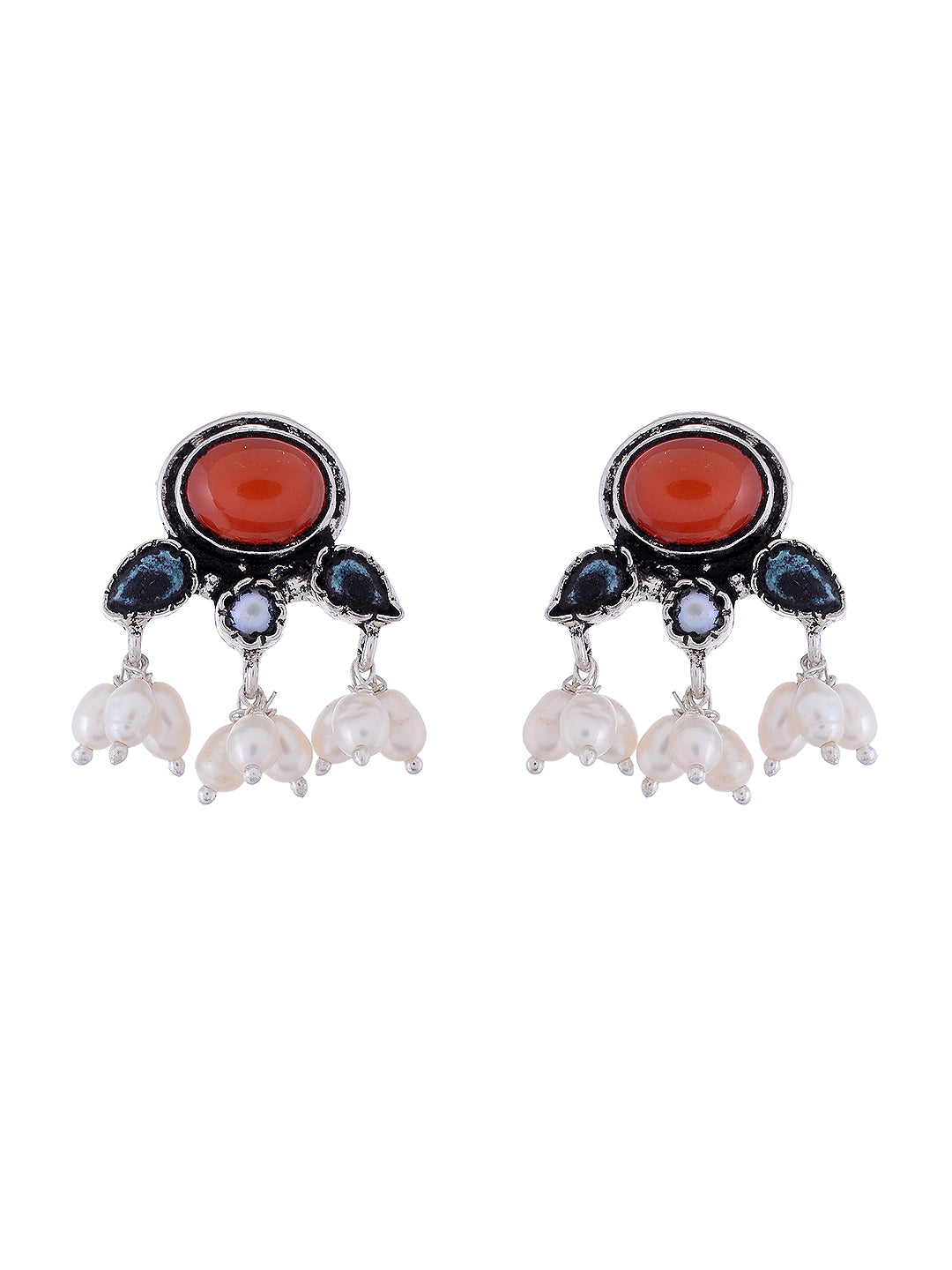 92.5 Sterling Silver Stud Earrings For Women