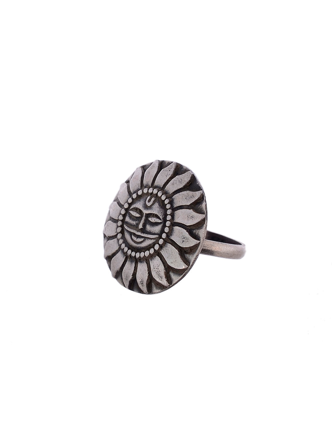 Handmade 925 Silver Sun Antique Ring