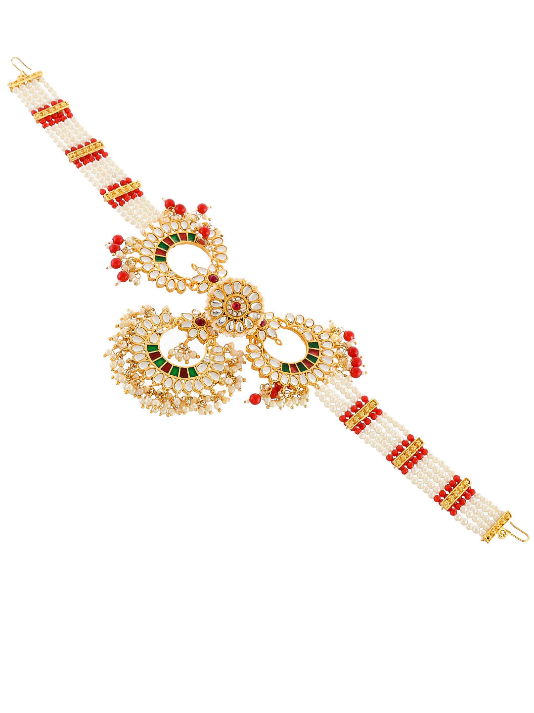 Traditional Pearl Gold Plated Kundan Matha Patti