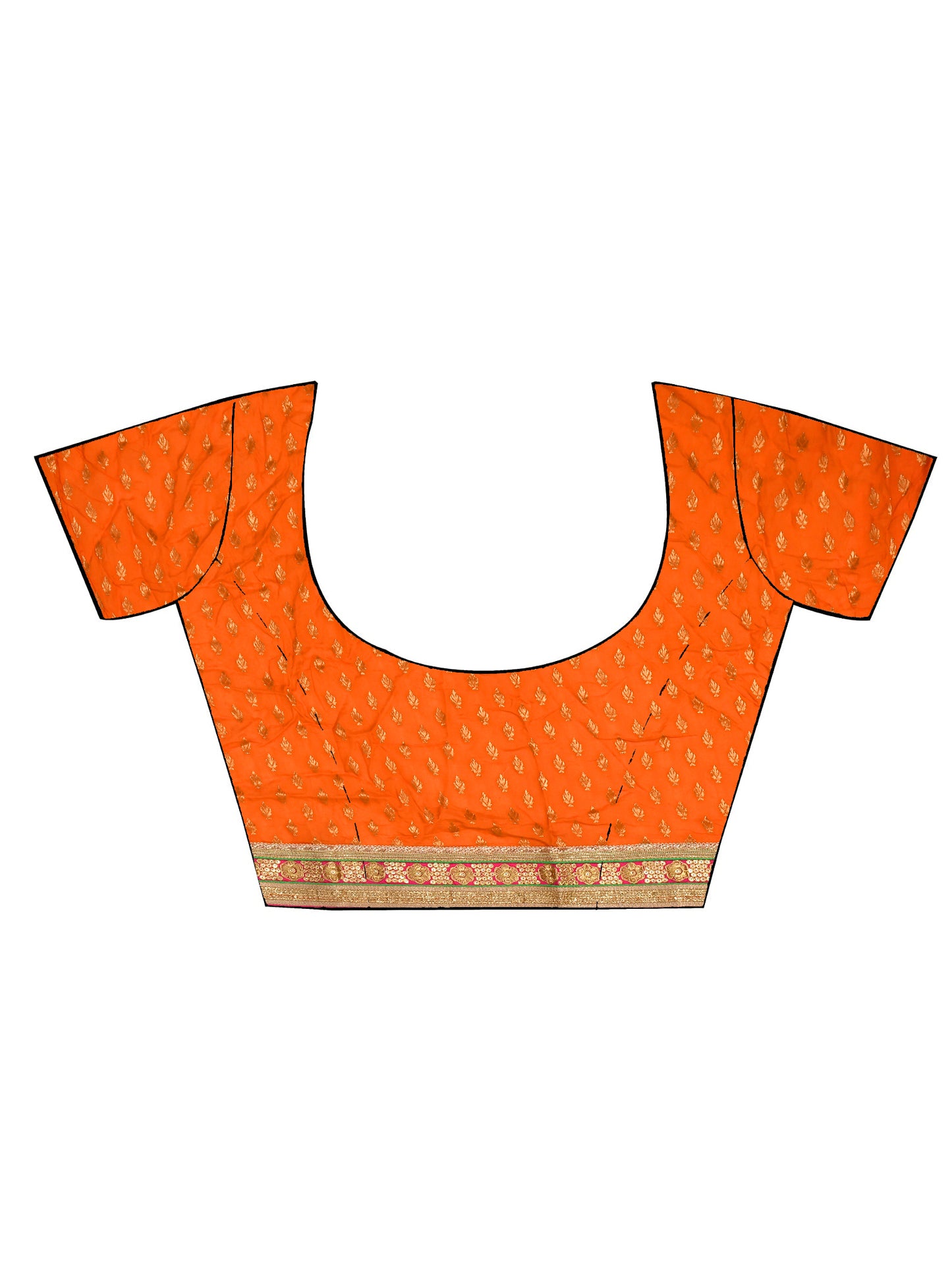 Silk Block Print Heavy Ready To Wear Lehenga With Unstiched Blouse