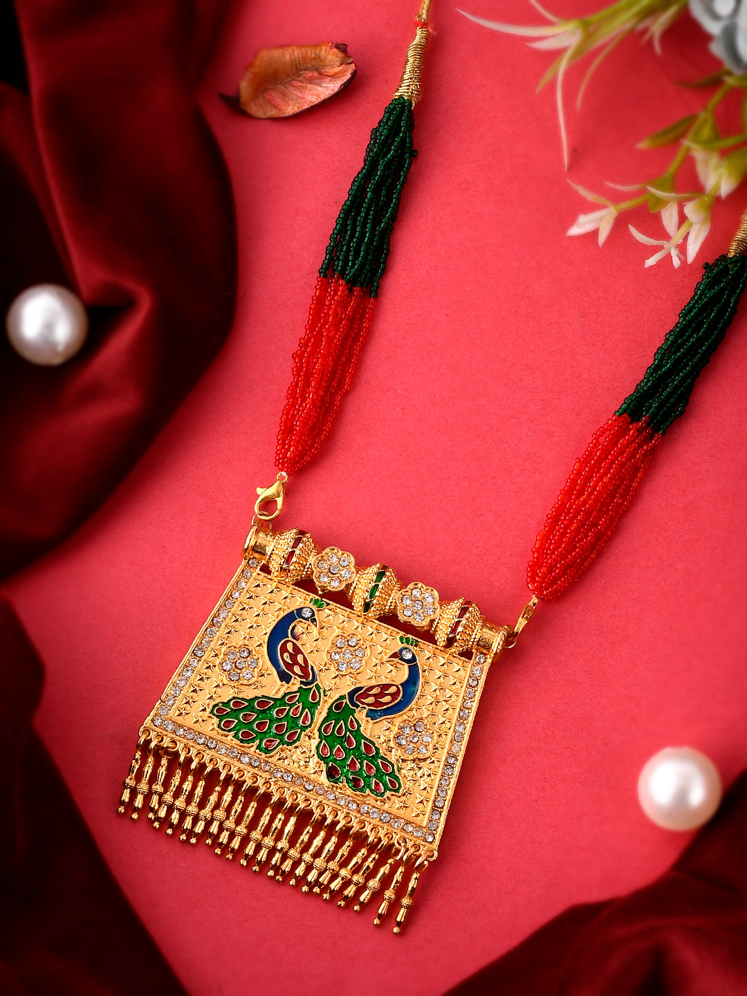 Buy Gold Plated Ethnic Meenakari Gold Plated Necklaces for Women