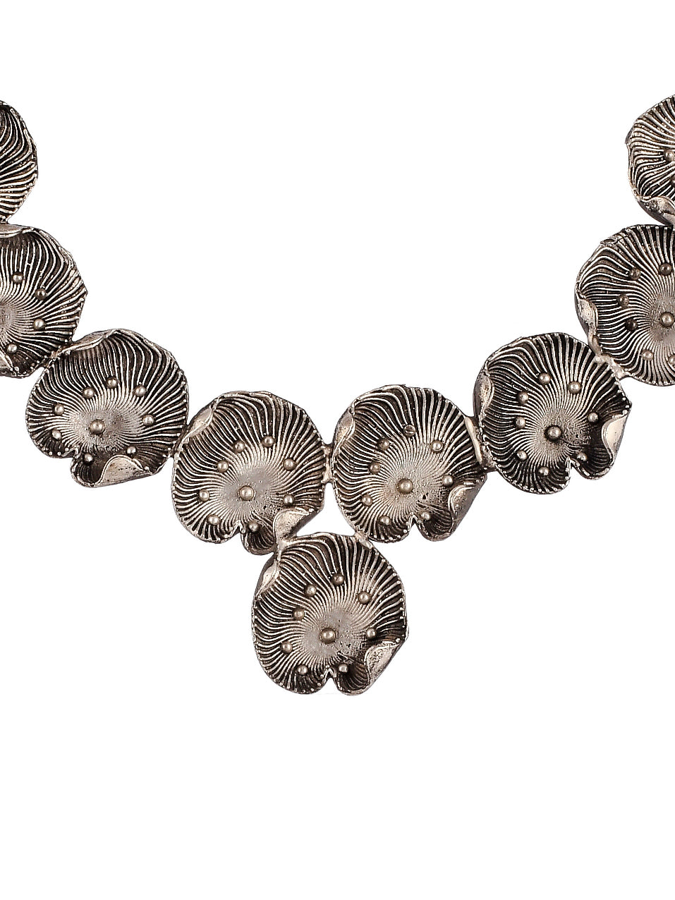 Oxidised Silver Plated Amoeba Thread Jewellery Set