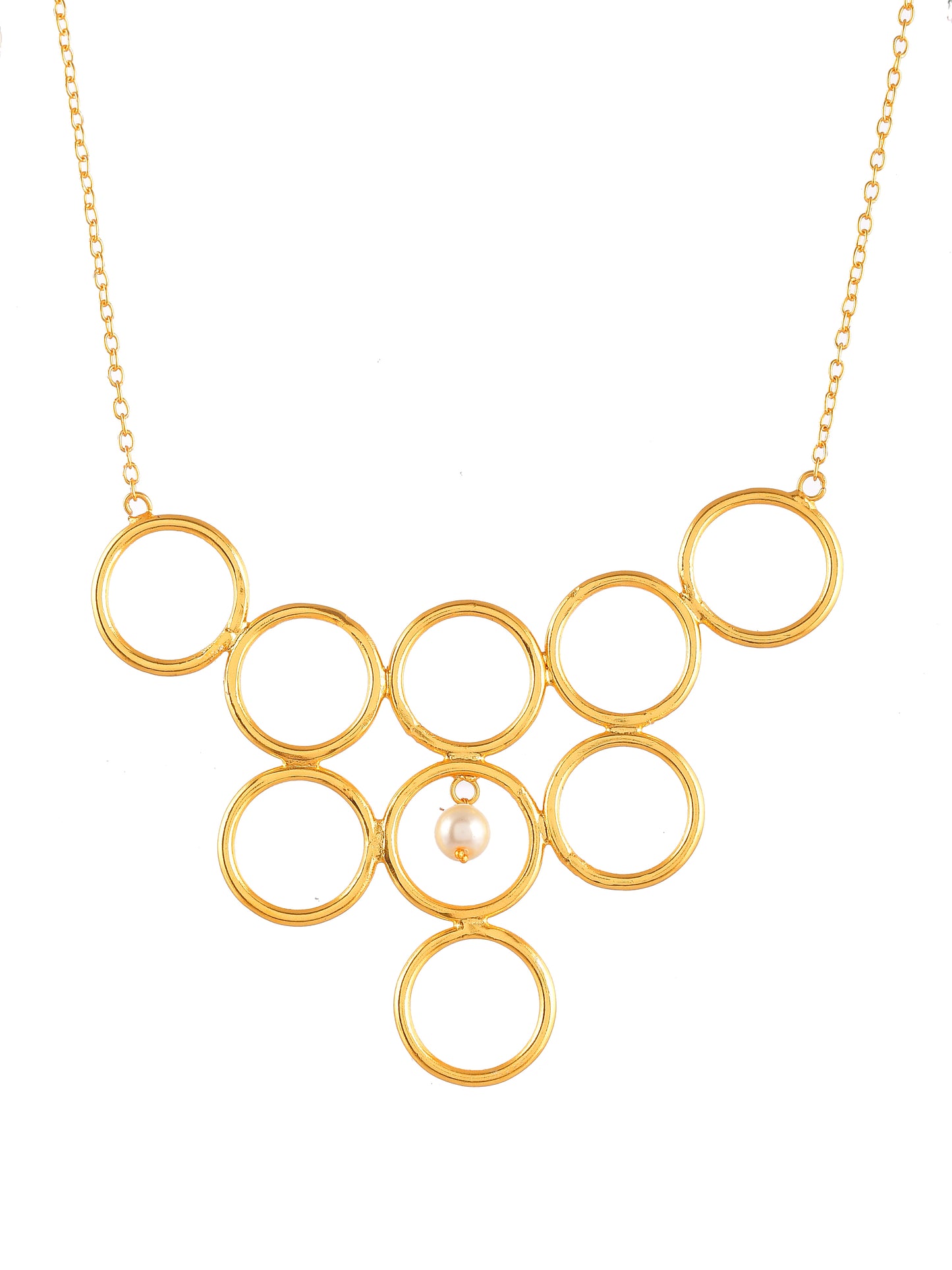 Gold plated Cirular Knots Necklace