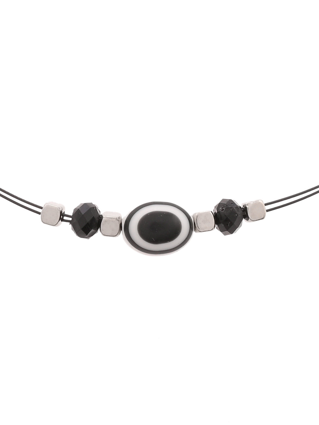 Women Black Western Evil Eye Threaded Anklet For Women