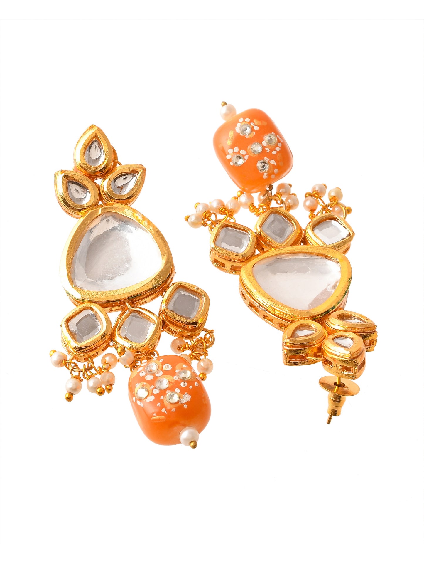 Kundan Polki Pink Stine Stubbed Rajasthani Jewellery Set