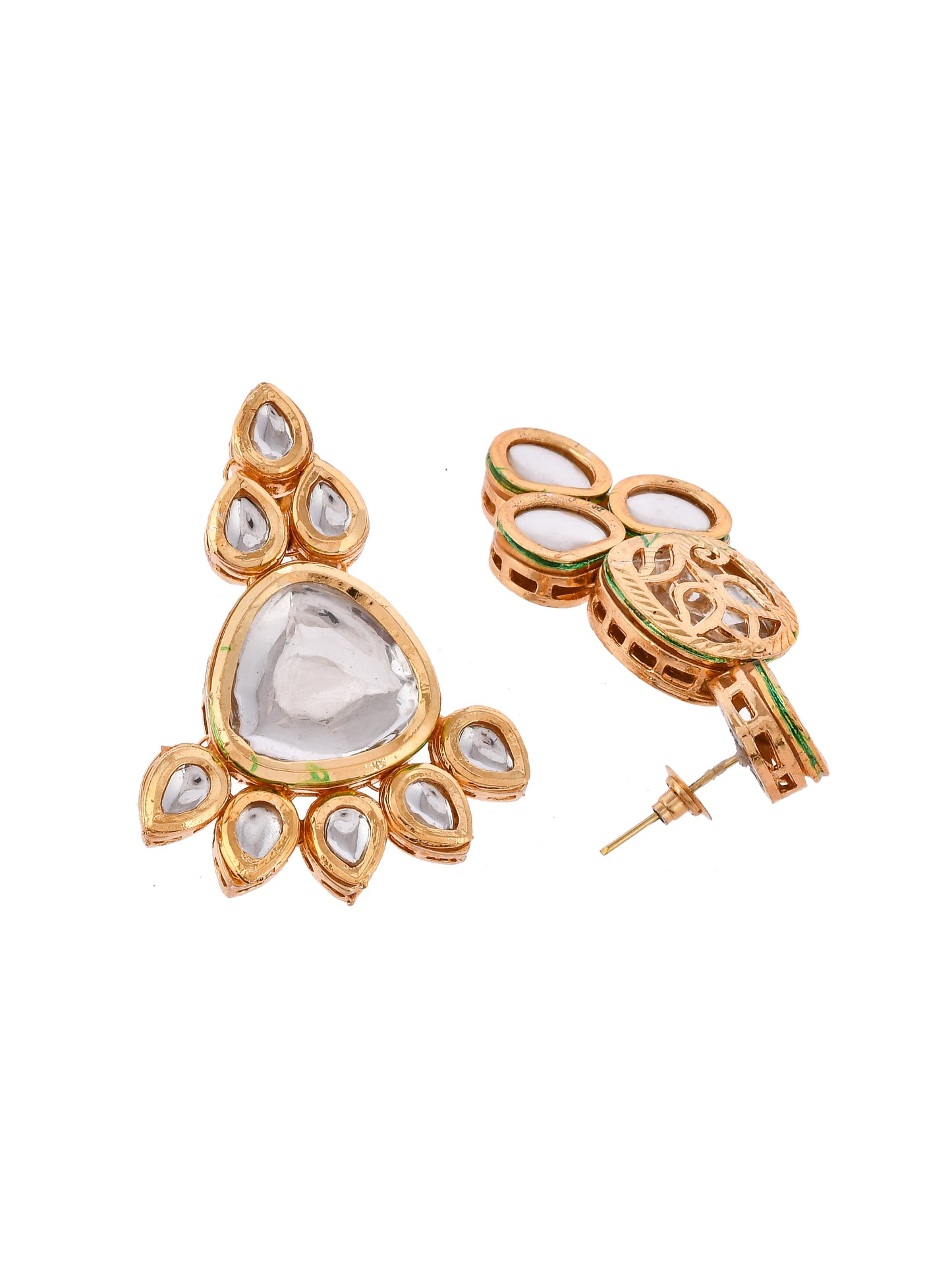 Gold Plated Handcrafted Kundan Ethnic Jewellery Set