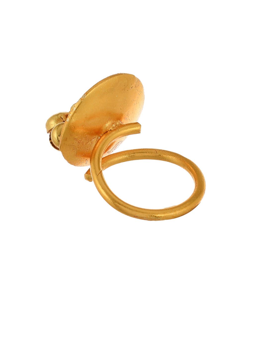 Gold Plated Disc Ghungroo Ring