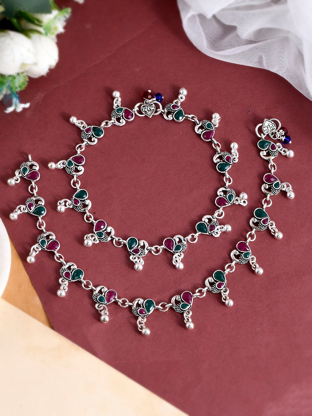 Anklet Payal Design For Girls Buy Silver Plated Ethnic Payal For