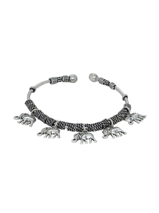 Elephant Shape Charm Silver Plated Bracelets for Women Online