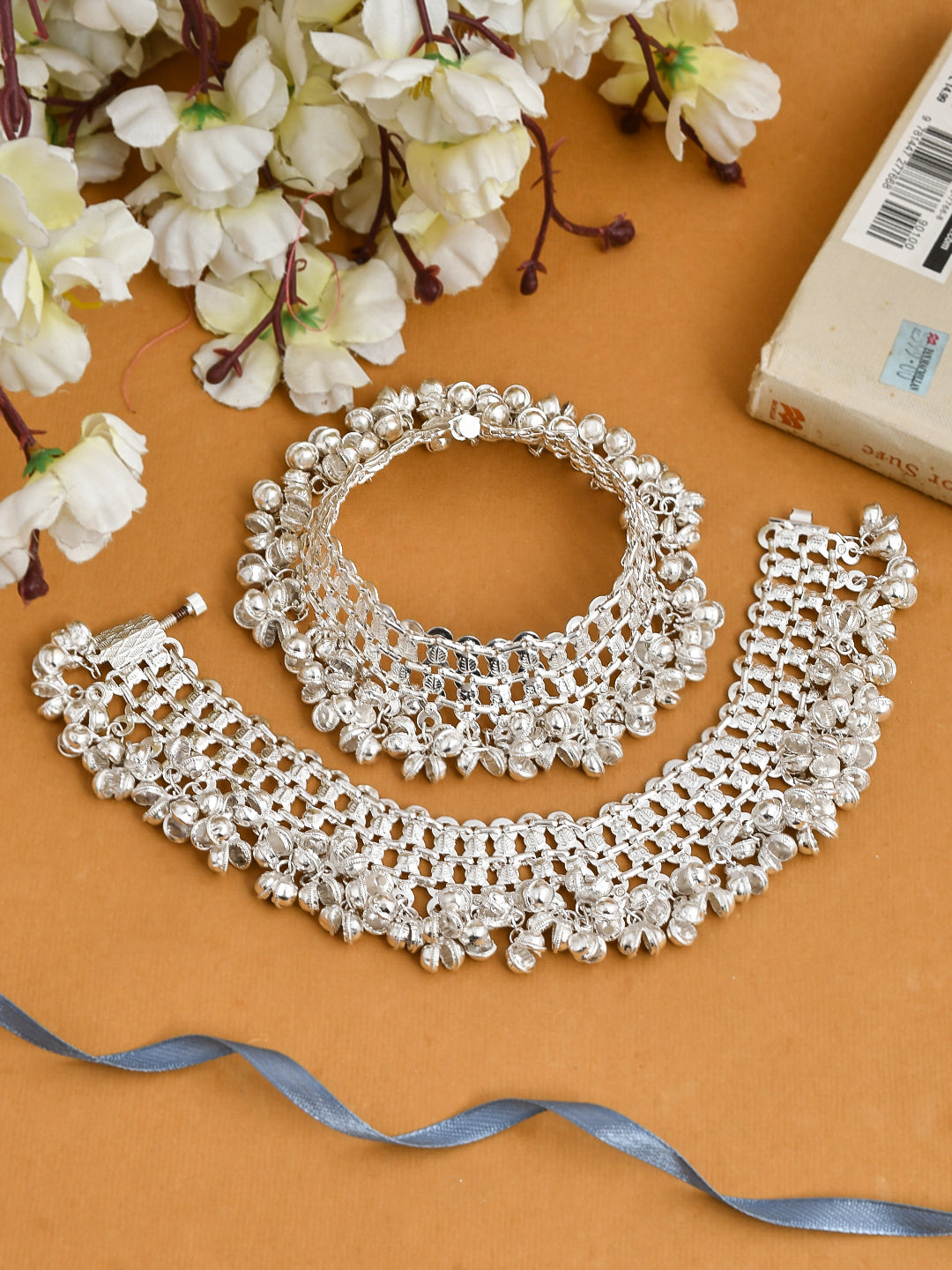 Buy Traditional Ethnic Silver Ghungroo Anklets for Women Online at