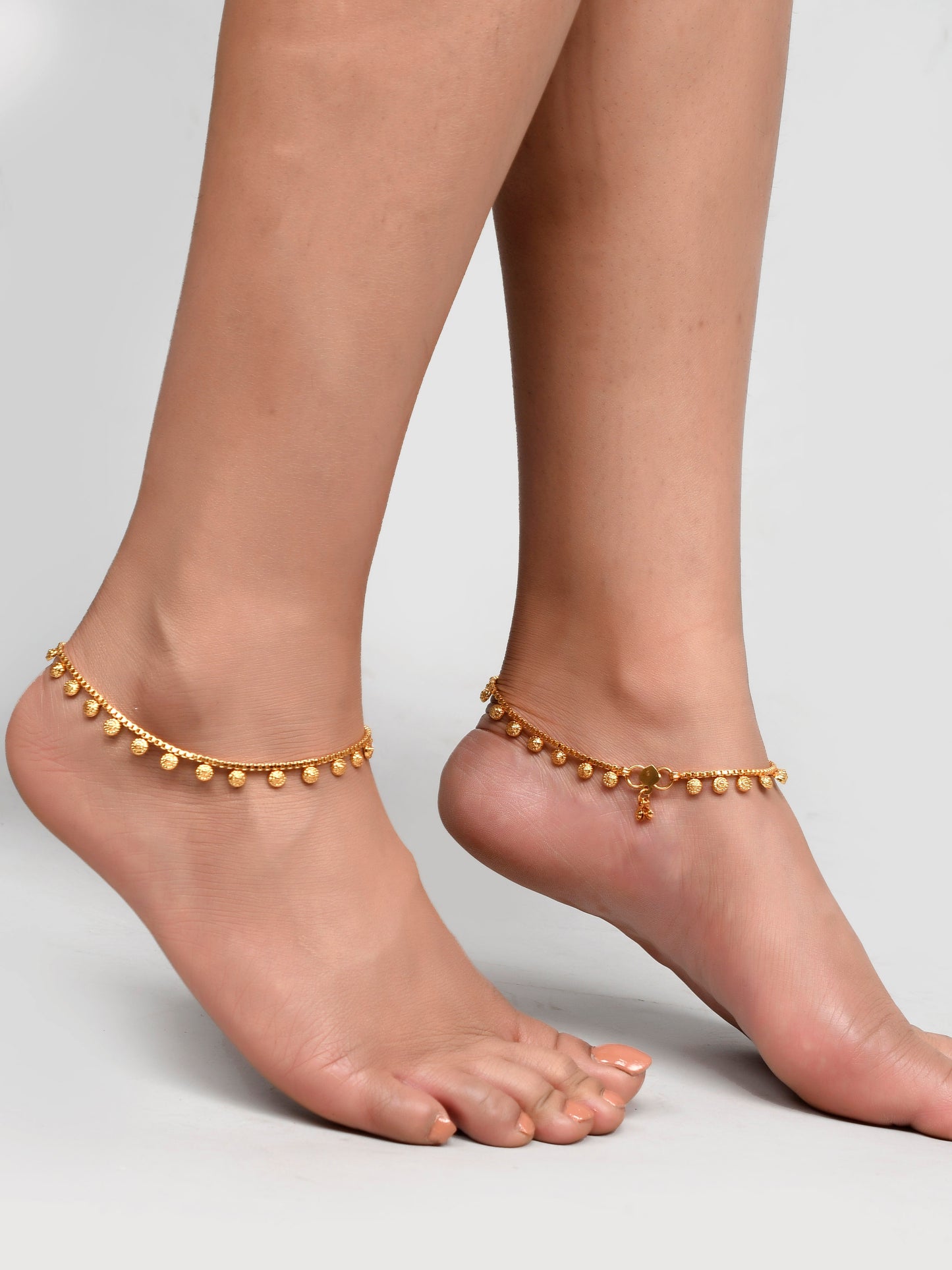 Golden Traditional Indian Anklet for women