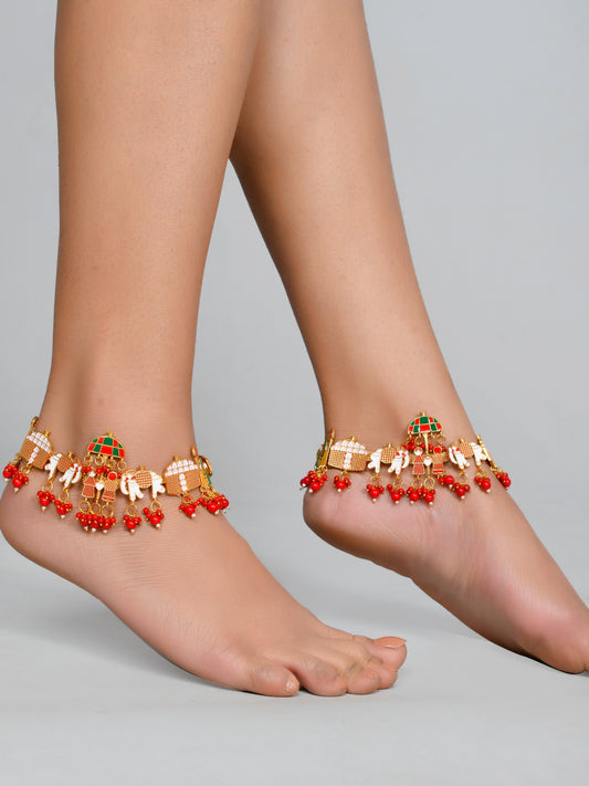Traditional Bridal Wedding Palki Payal - Anklets for Women Online