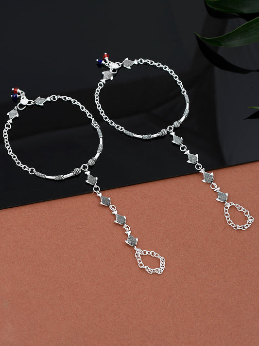 Silver Plated Paagpan Anklets for Women Online