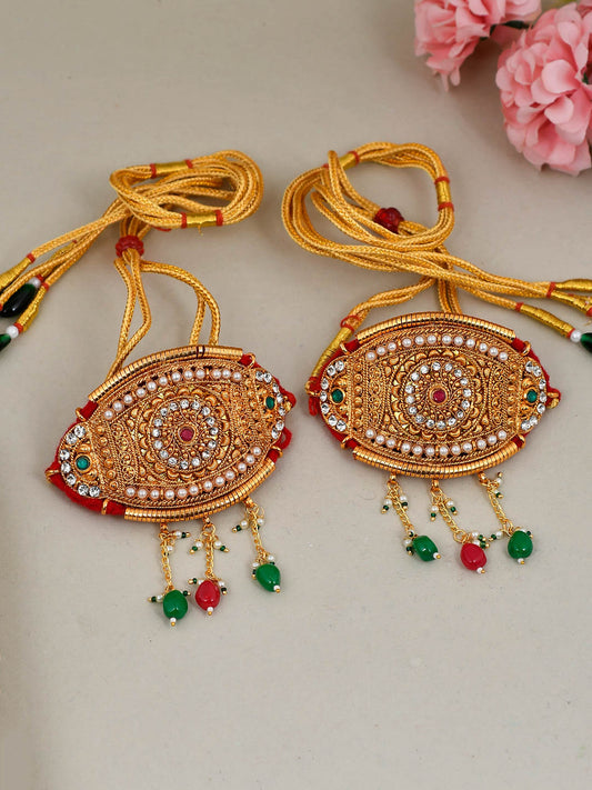Set of 2 Rajputi Gold Plated Bajuband for Women Online