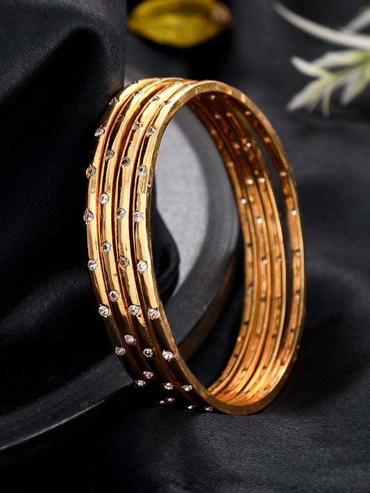 Set of 4 Gold Plated Bangles for Women Online