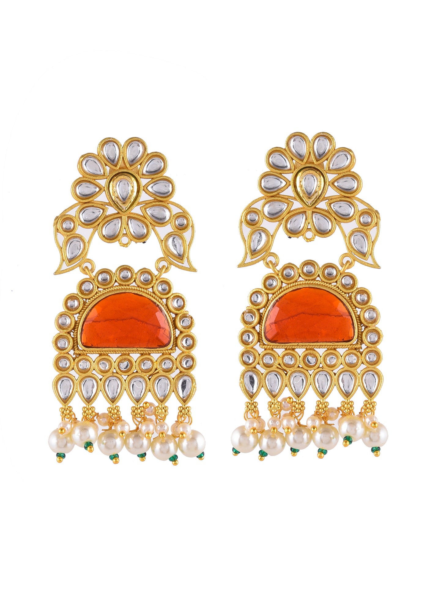 Kundan Long earrings