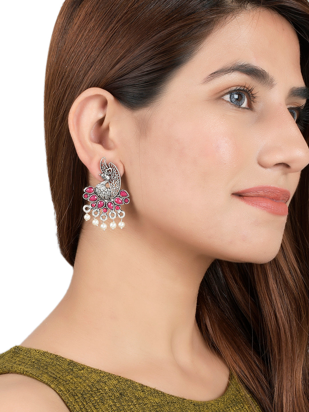 Contemporary Oxidized Stylish Stud Earring