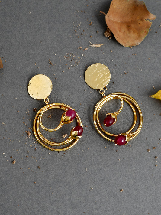 Gold Plated Contemporary Earrings for Women Online