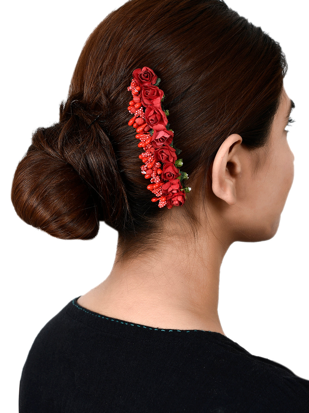 Red Flower Japanese Hair Pin Hana Kanzashi