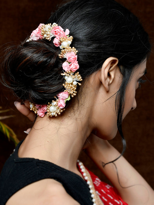 Women Red & Gold Toned Embellished Juda Hair Accessory Set Online