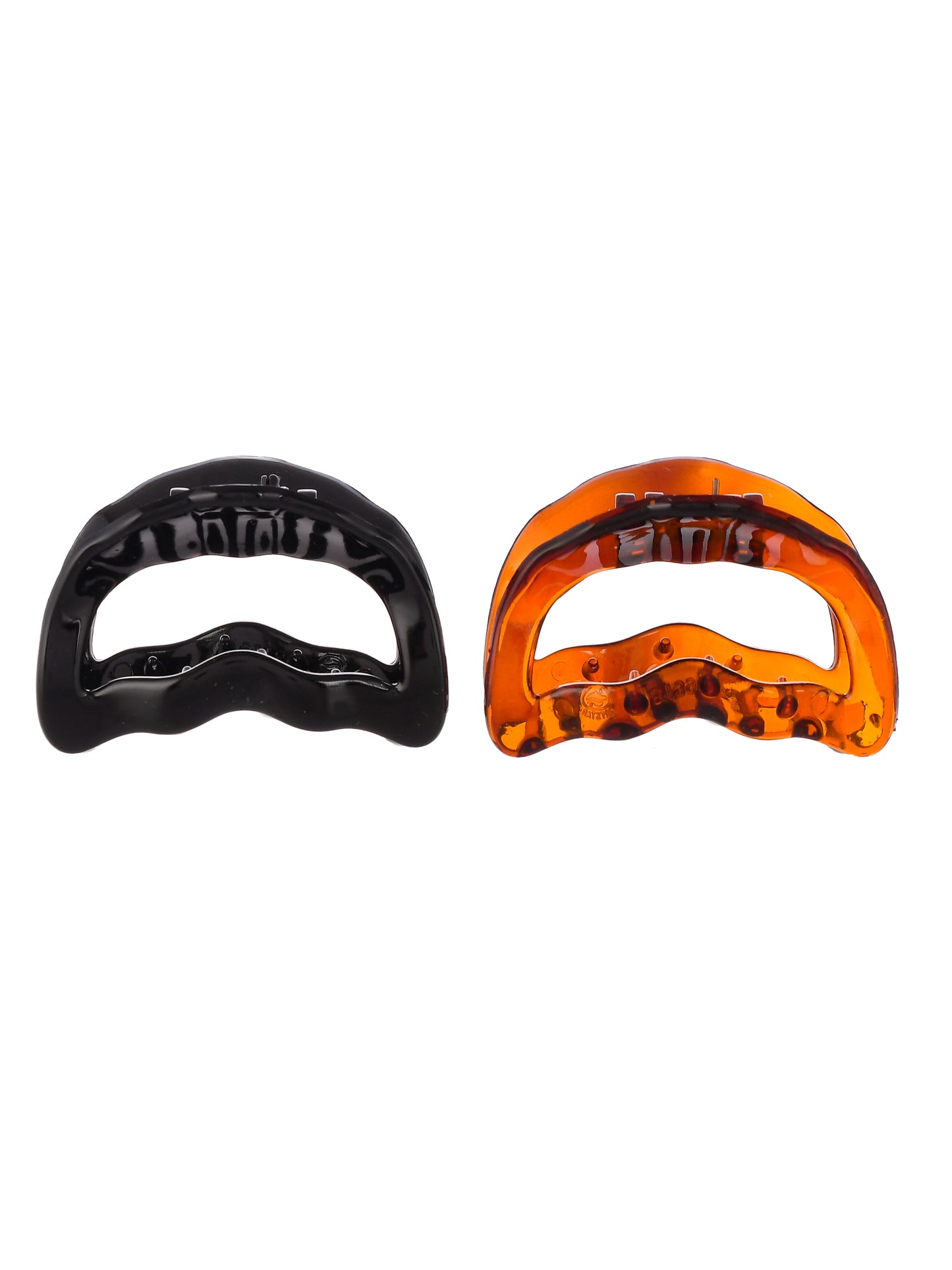 Set Of 2 Brown Black Claw Clips