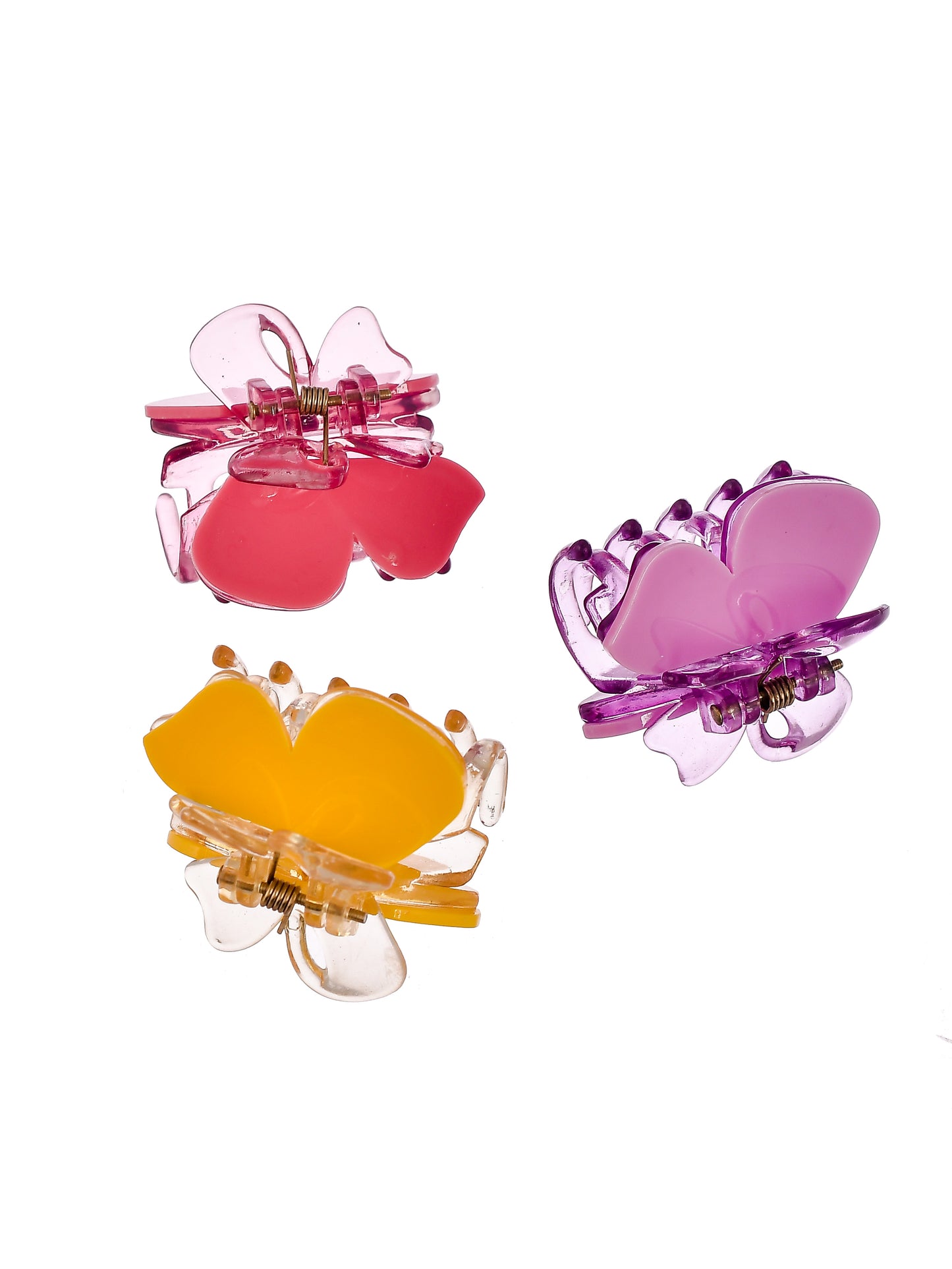 Set Of 3 Multi Color Claw Clip