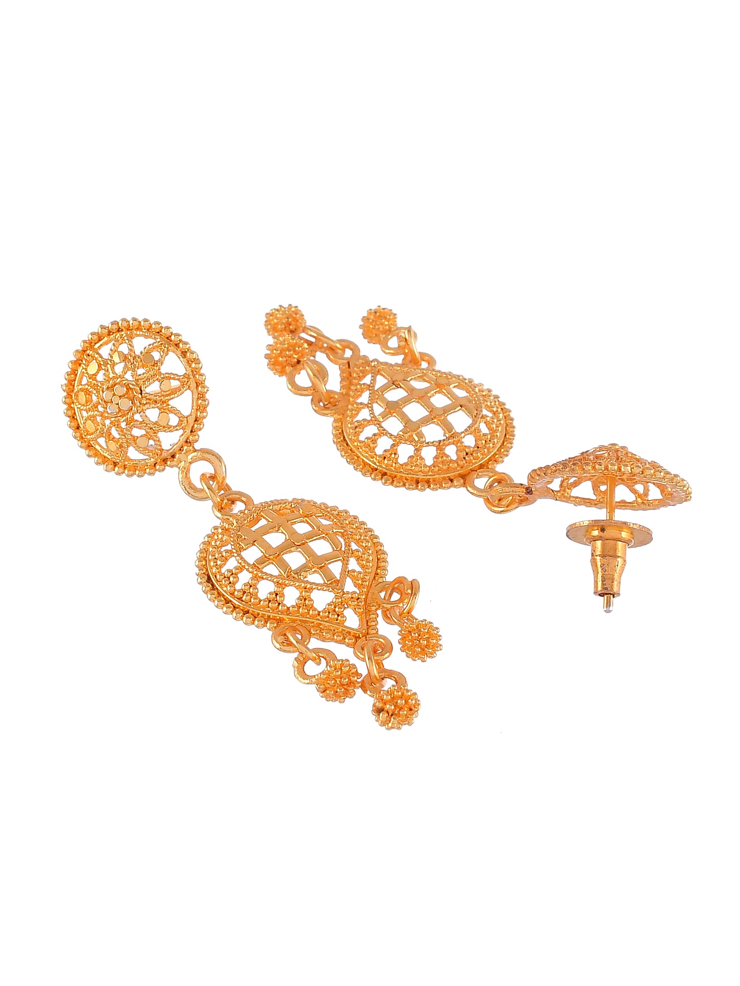 Geomatrical Gold Plated Jewellery Set