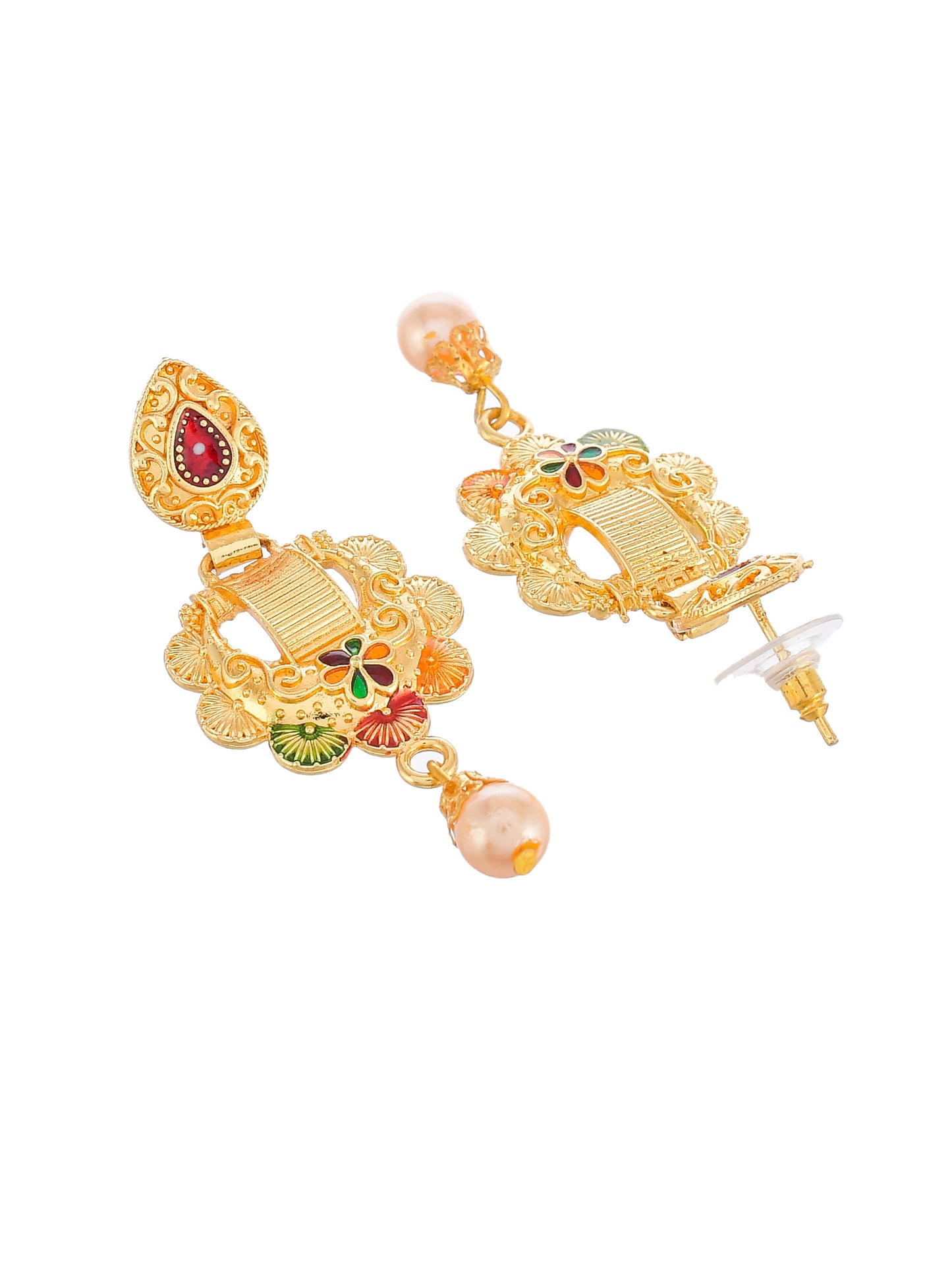 Gold Plated Peacock Jewellery Set For Women