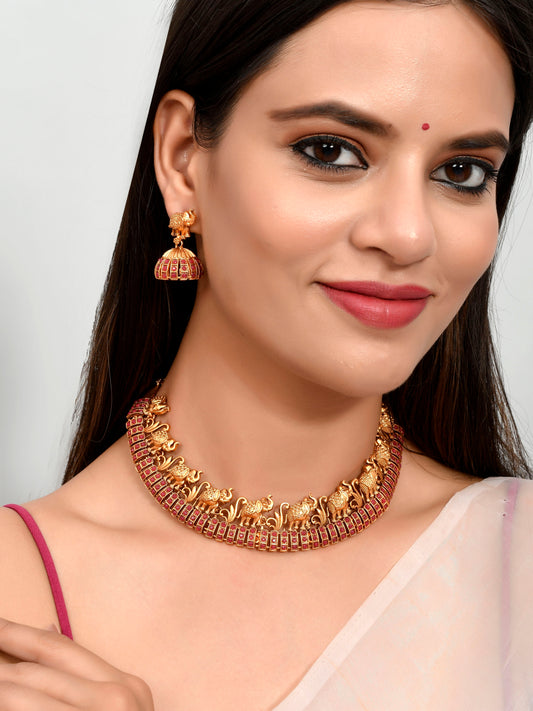 Women Gold Toned & Plated Temple Jewellery Sets for Women Online