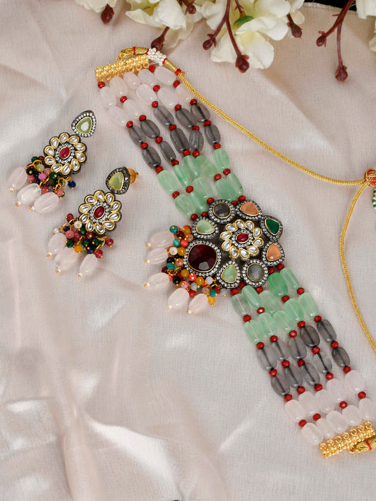 Jadau Semiprecious Choker Jewellery Sets for Women Online