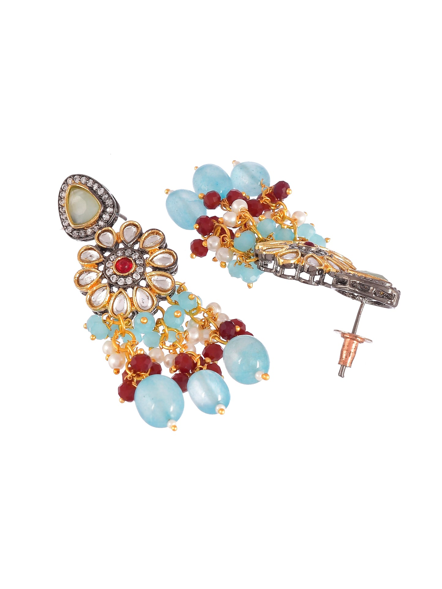 Designer Blue Monalisa Kundan choker Jewellery Set