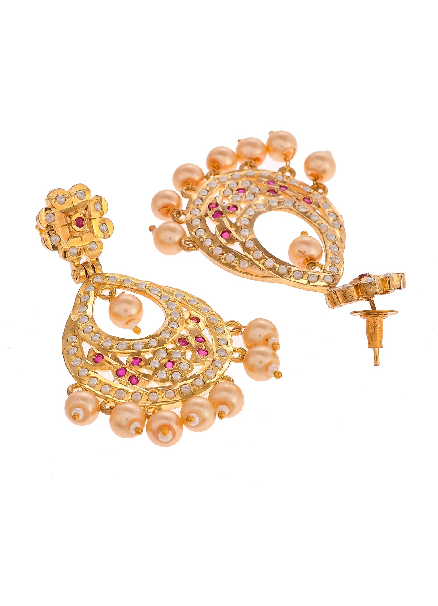Gold Plated American Diamond Studded Jewellery Set