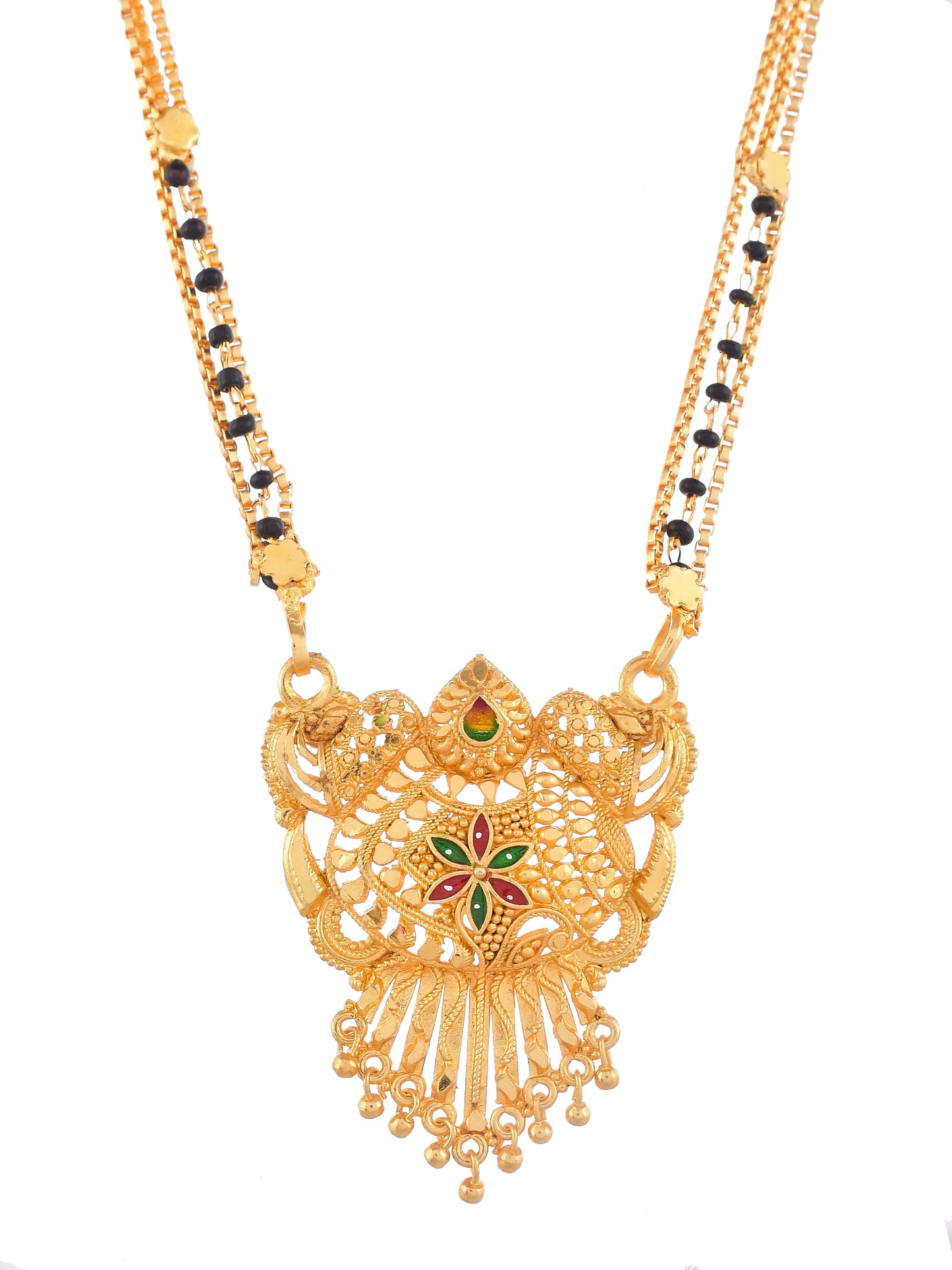 Long Golden Mangalsutra With Pendant