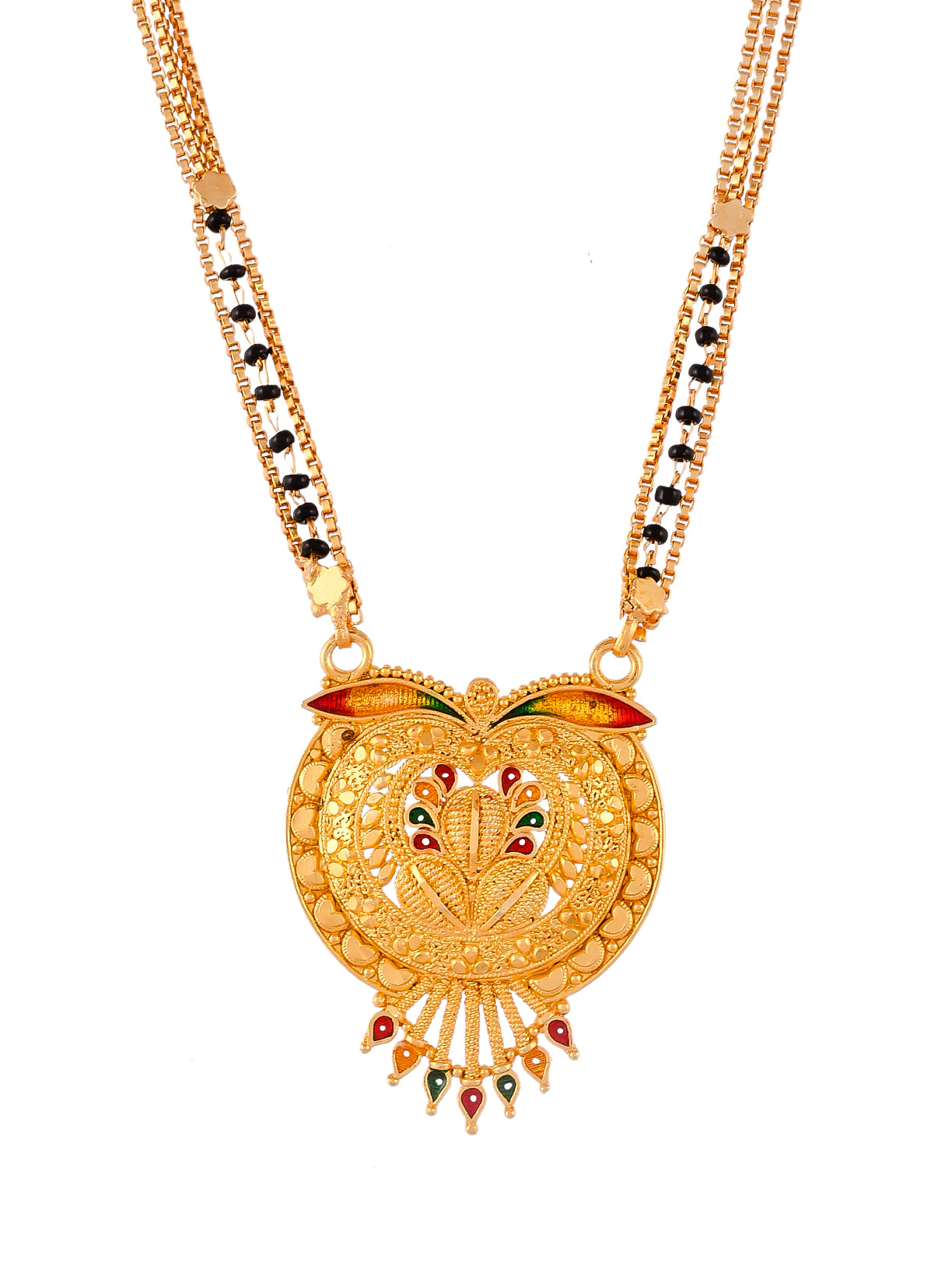 Gold Plated Namsita Black Beads Mangalsutra