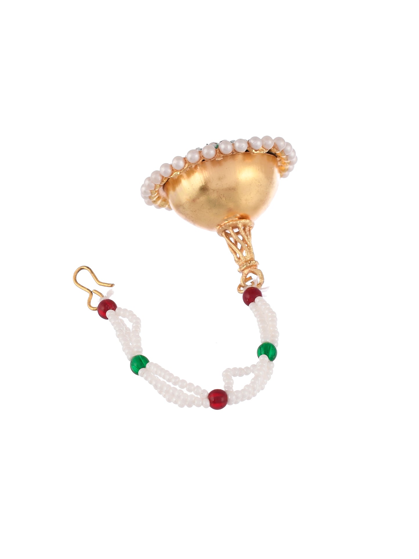 Ethnic Green Meenakari Borla | Head Jewellery For Women