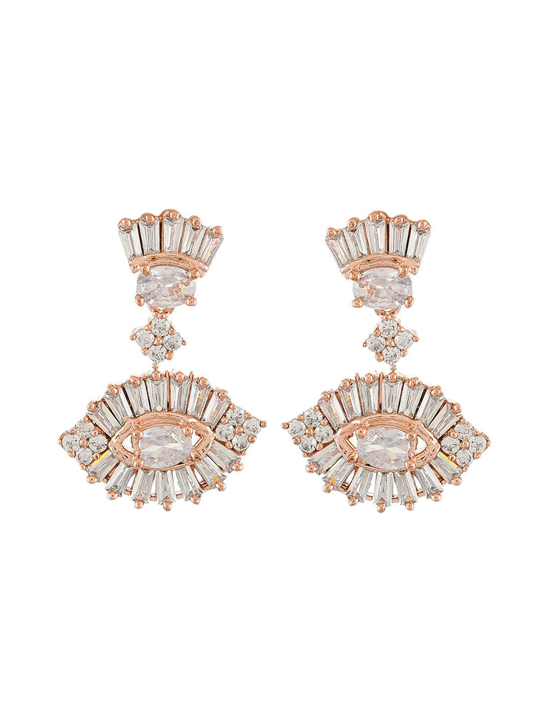 Rose Gold Plated Ad Evil Eye Jewellery Set