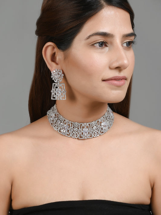 American Diamond Choker Jewellery Sets for Women Online
