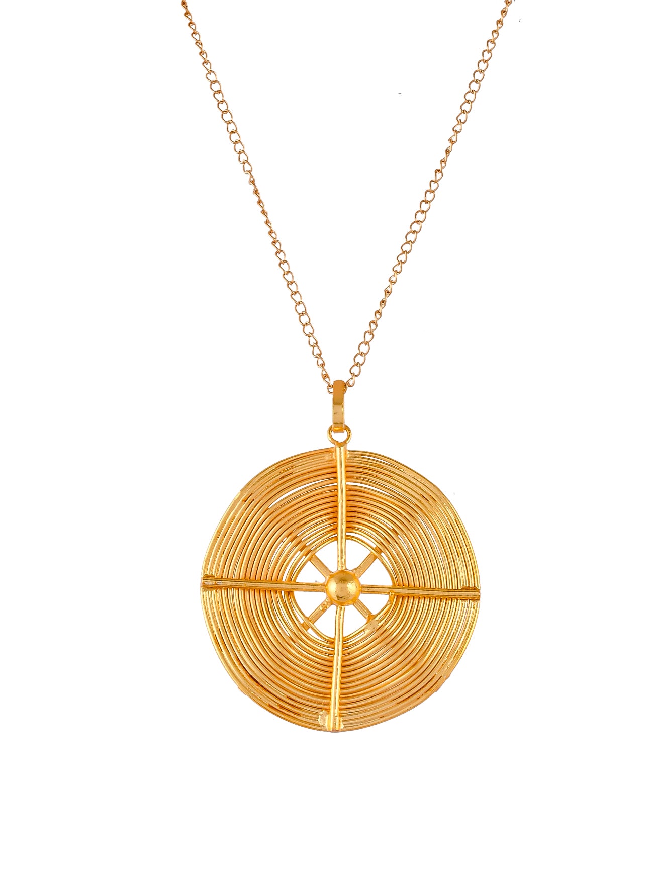 Handmade Spiral Gold Plated Chain Pendant