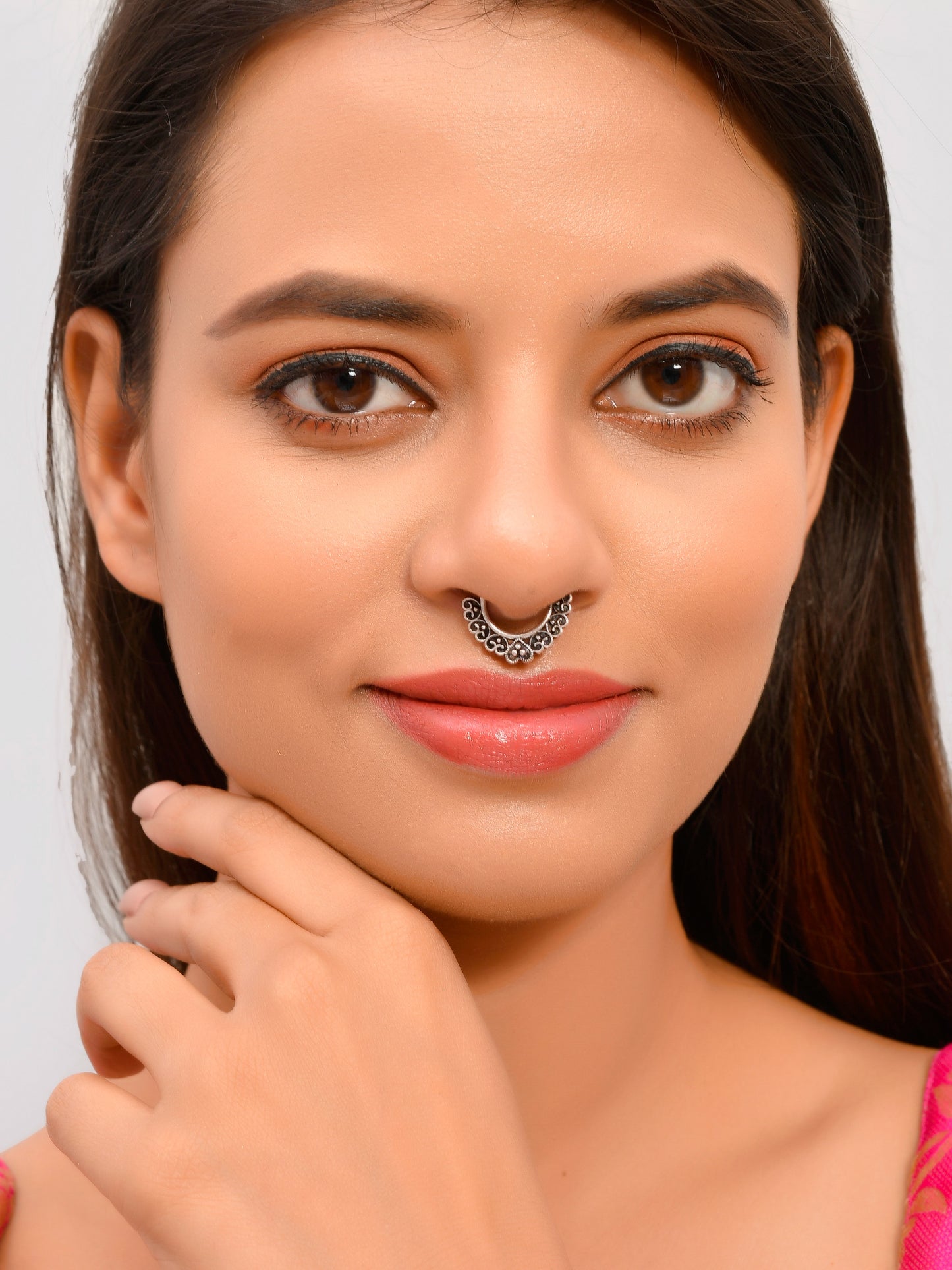 Set Of 4 Silver Plated Septum Ring