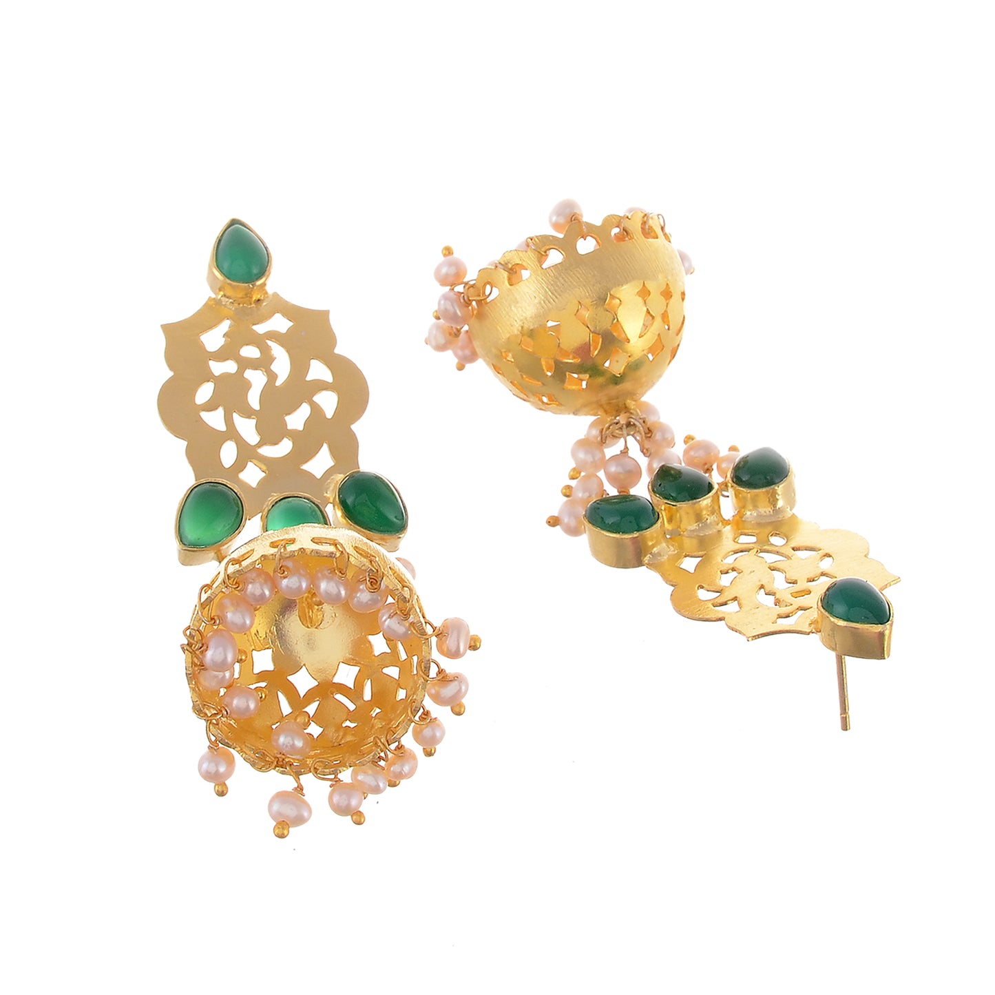 Gold Plated Sterling Silver Jhumka Earrings
